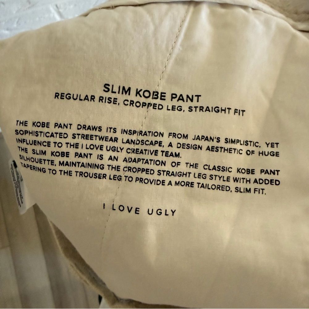 ILU I Love Ugly Slim Kobe Pant Bone White Size Medium - Picture 6 of 7